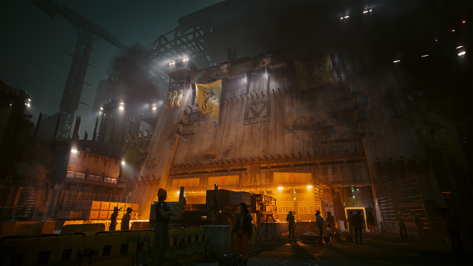 Cyberpunk 2077 Phantom Liberty Dogtown screenshot van officiële Steam-assets