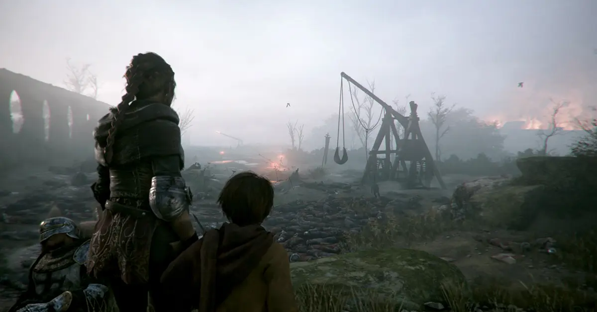 Amicia en Hugo die ratten trotseren in A Plague Tale Innocence