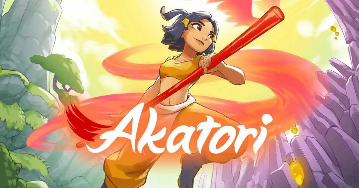 Mako navigeert door de parallelle dimensies in Akatori en gebruikt haar staf voor zowel voortbeweging als gevechten.