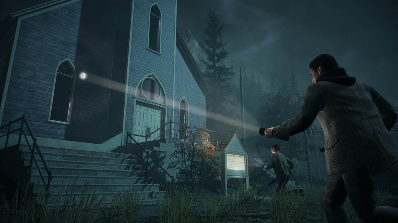 Alan Wake geremasterd Alan met Sarah Breaker