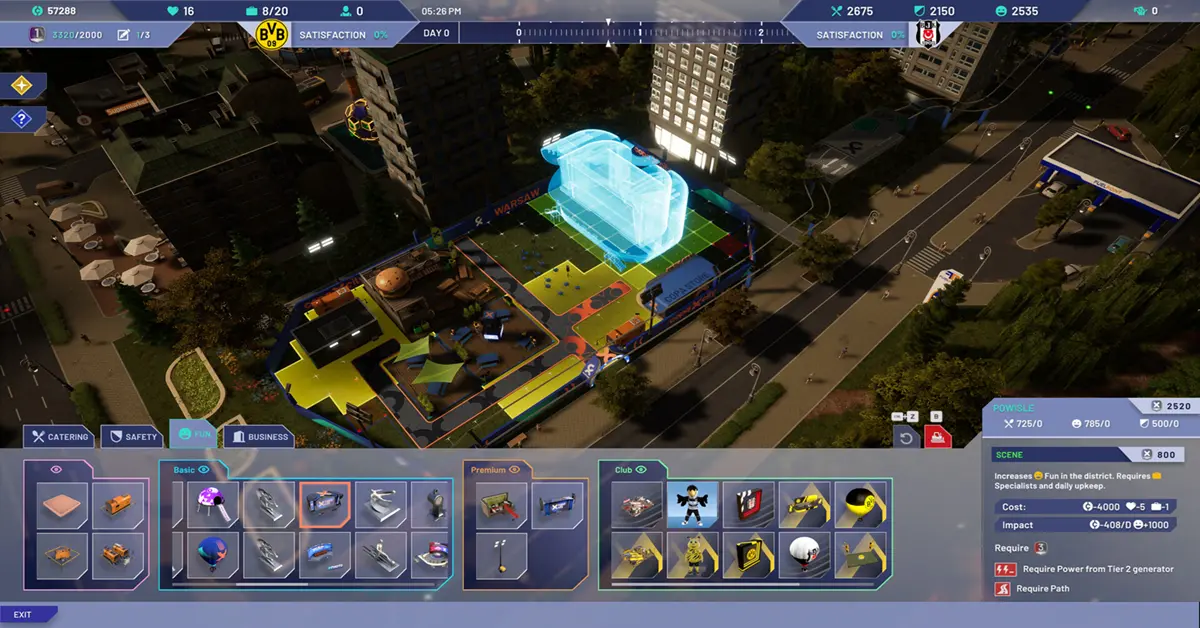 Fan zone management interface op wedstrijddagen in Copa City