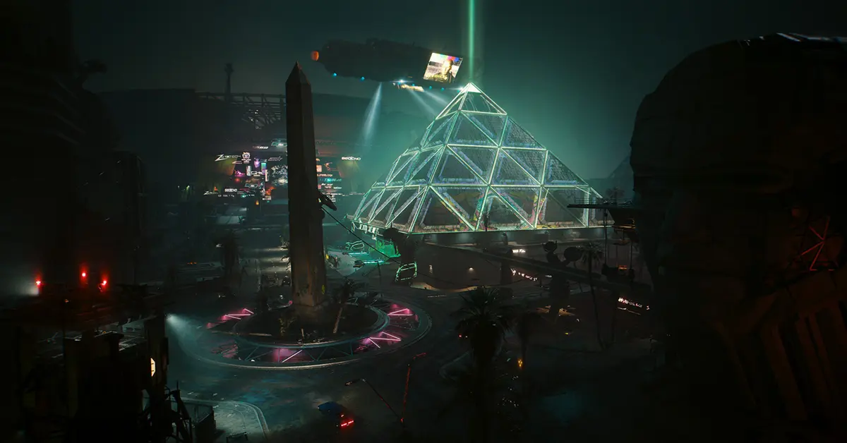 Gameplay screenshot van Cyberpunk 2077 Phantom Liberty in Dogtown