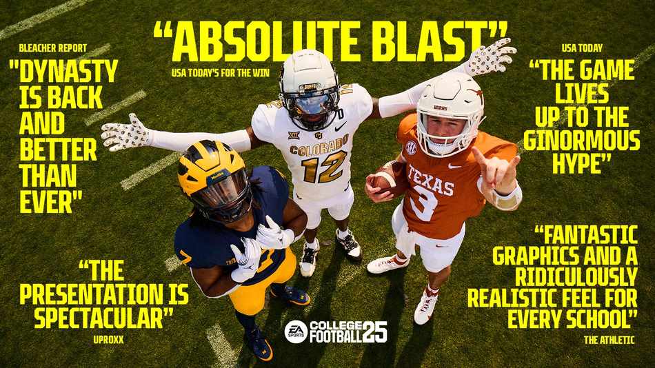 EA kondigt het succes van College Football 25 aan op twitter (X)