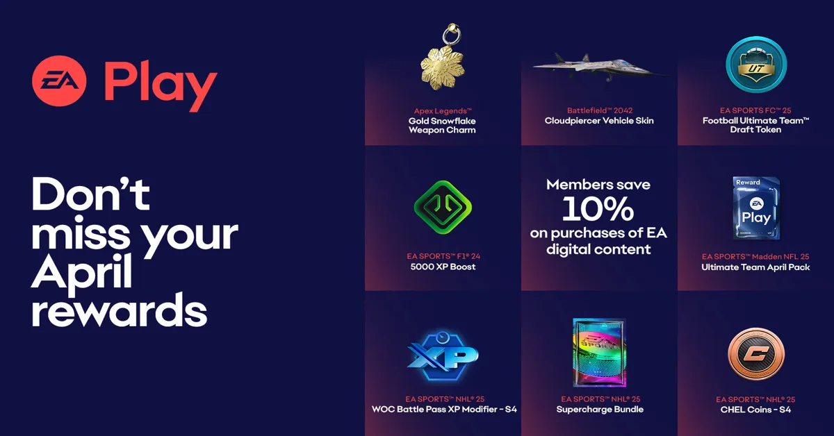 EA Play April 2025 Rewards