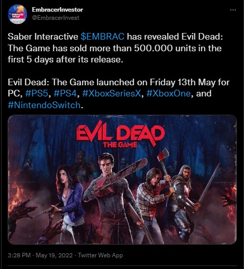 Hoeveel kost evil dead het spel?