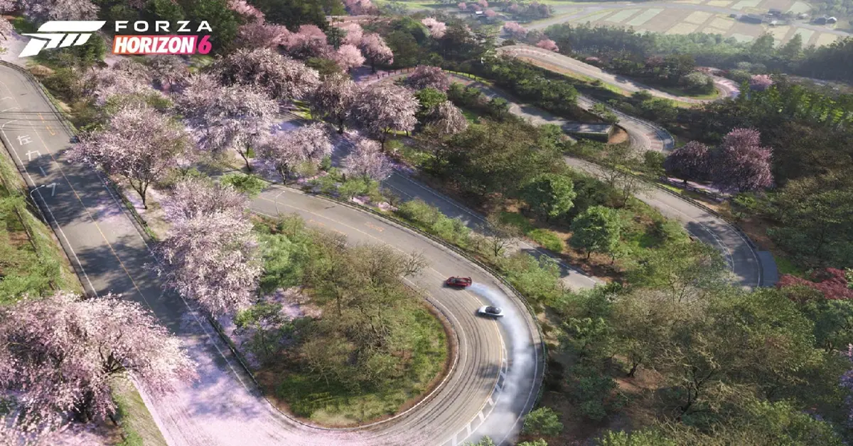 Forza Horizon 6 in-spel screenshot bergweg Japan