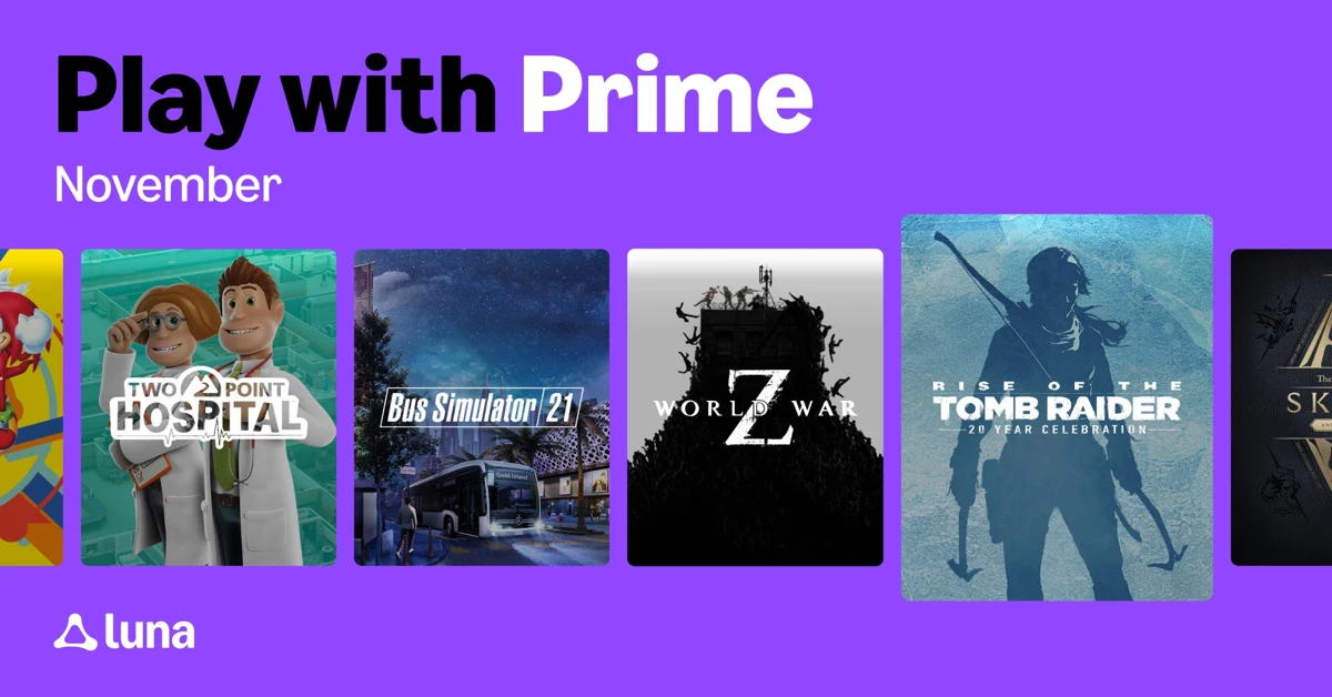 Gratis Spelen met Prime November 2025