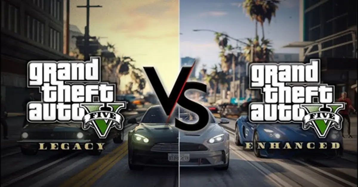Grafische vergelijking van Grand Theft Auto V Enhanced Edition op pc