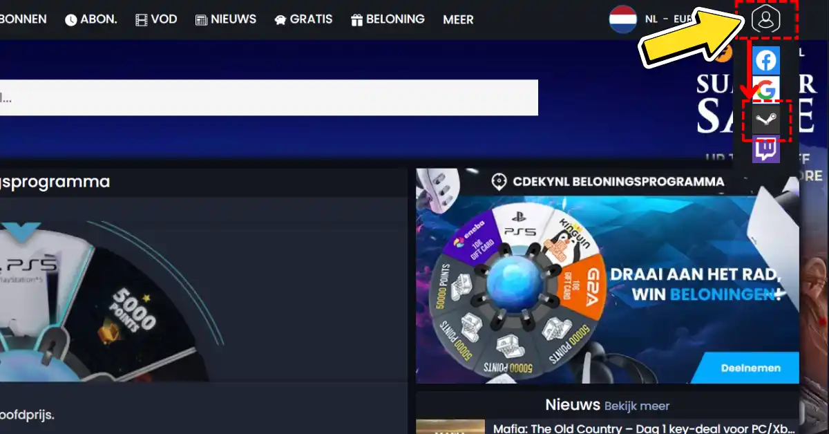 Hoe een Cdkeynl-account maken met Steam