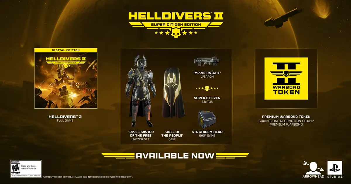 Gelekte functionele helm-HUD-interface in Helldivers 2