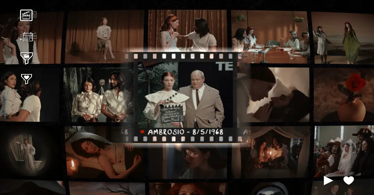  Beelden van de game Immortality met actrice Marissa Marcel in verschillende filmrollen.