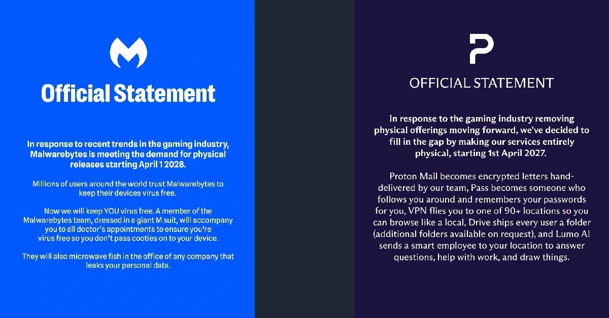 Fastfoodbedrijven zijn niet de enigen die de spot drijven met PlayStation. Onder andere Protonmail en Malwarebytes doen dat ook.