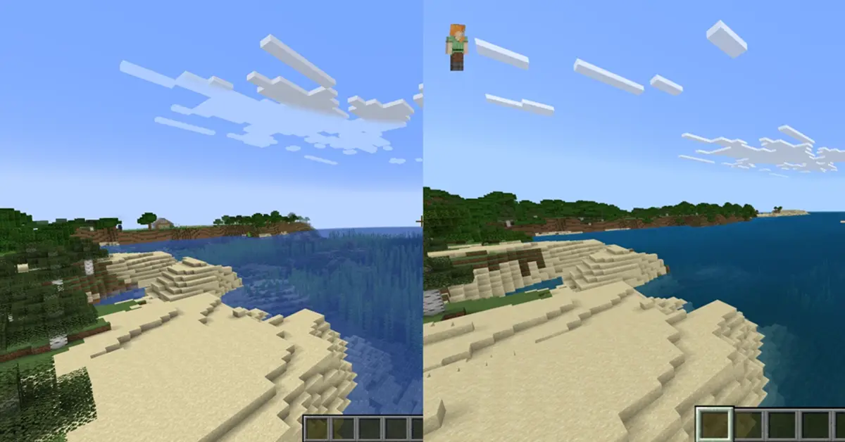 Een zij-aan-zij vergelijking van de Minecraft Java- en Bedrock Edition-interfaces
