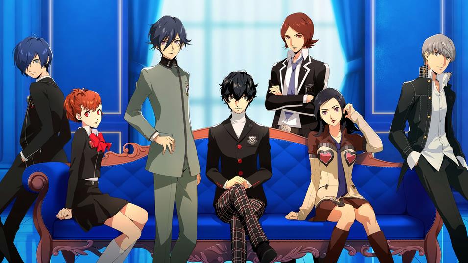 Officieel Persona artwork met alle hoofdrolspelers uit de serie