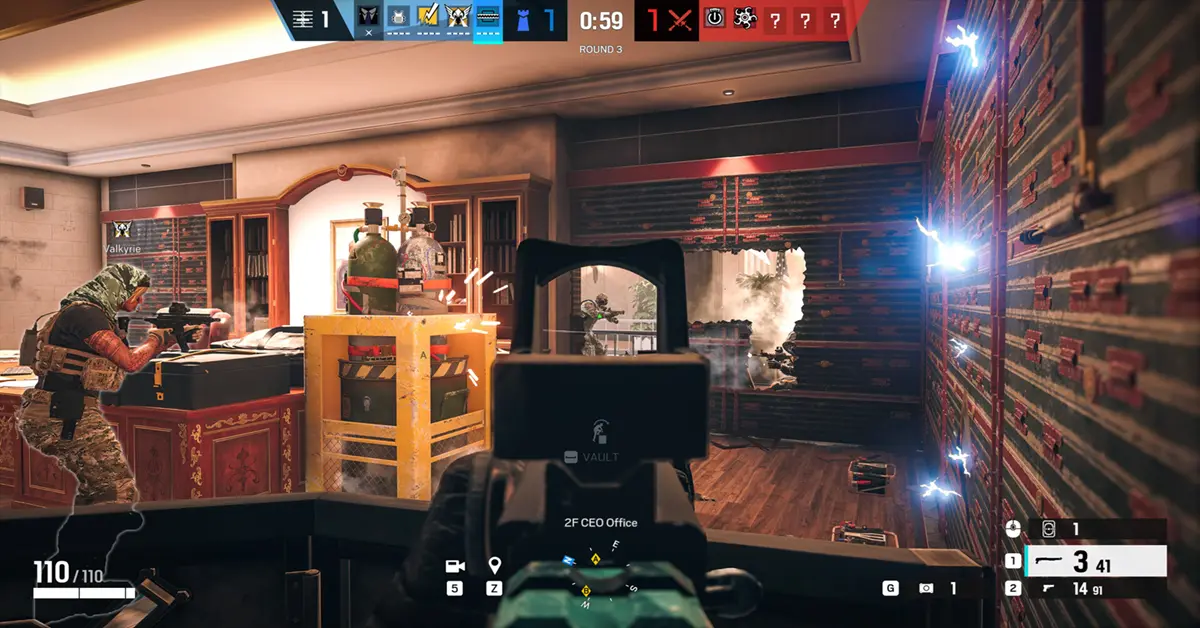 Rainbow Six Siege operators die een versterkte muur doorbreken