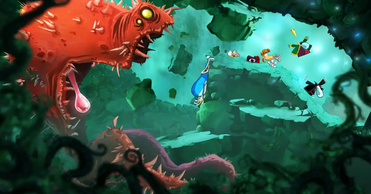 Vier spelers besturen Rayman, Globox en twee Kleinlingen in een coöperatieve platformreeks.