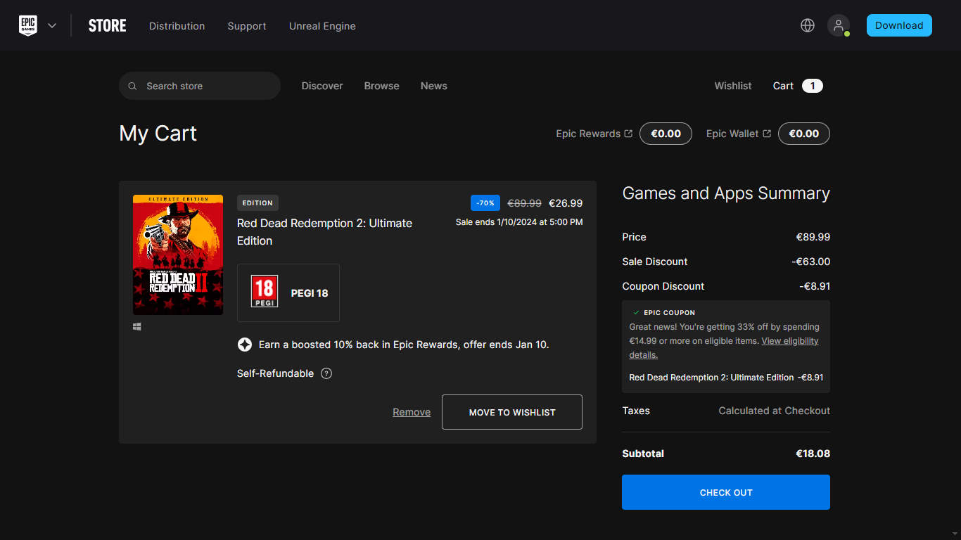 Red Dead Redemption II Ultimate Epic Games Store Epic Coupon Red Dead Redemption II Ultimate Epic Games Store Epic Coupon