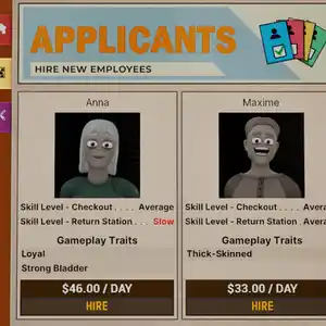 Retro Rewind - Video Store Simulator - Sollicitanten