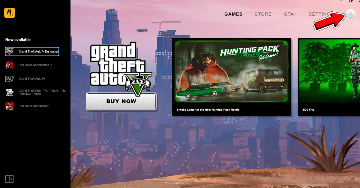 Profiel in Rockstar Games Launcher