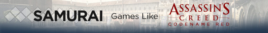 Digitale avonturen in feodaal Japan in de stijl van Assassin's Creed Red