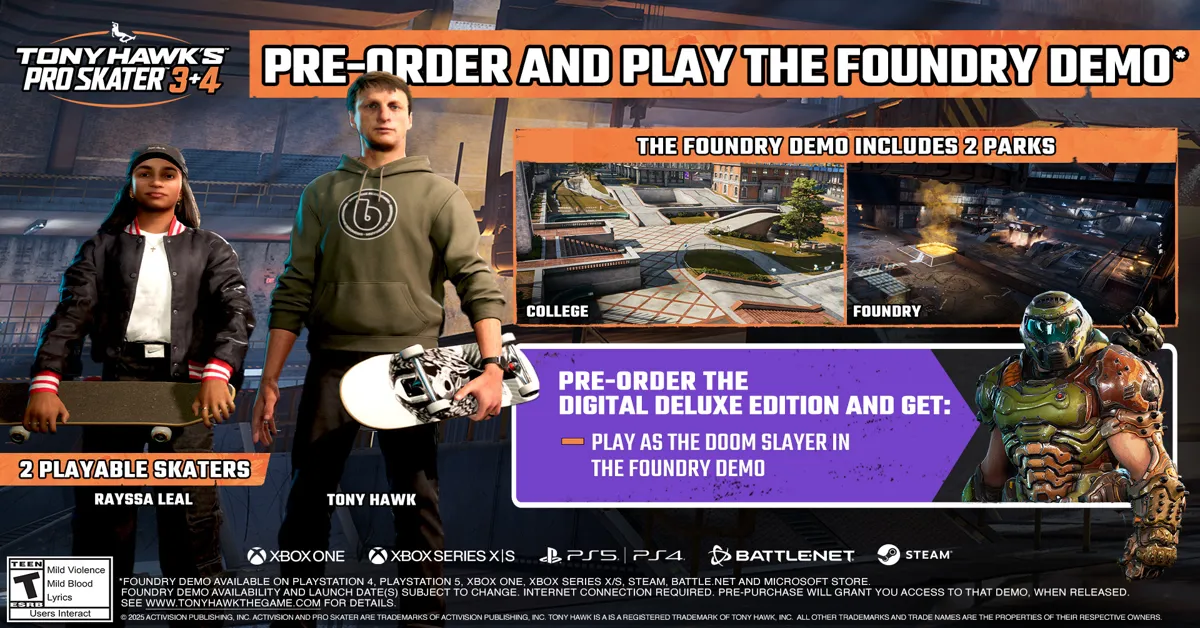 thps 3+4 preorder bonus