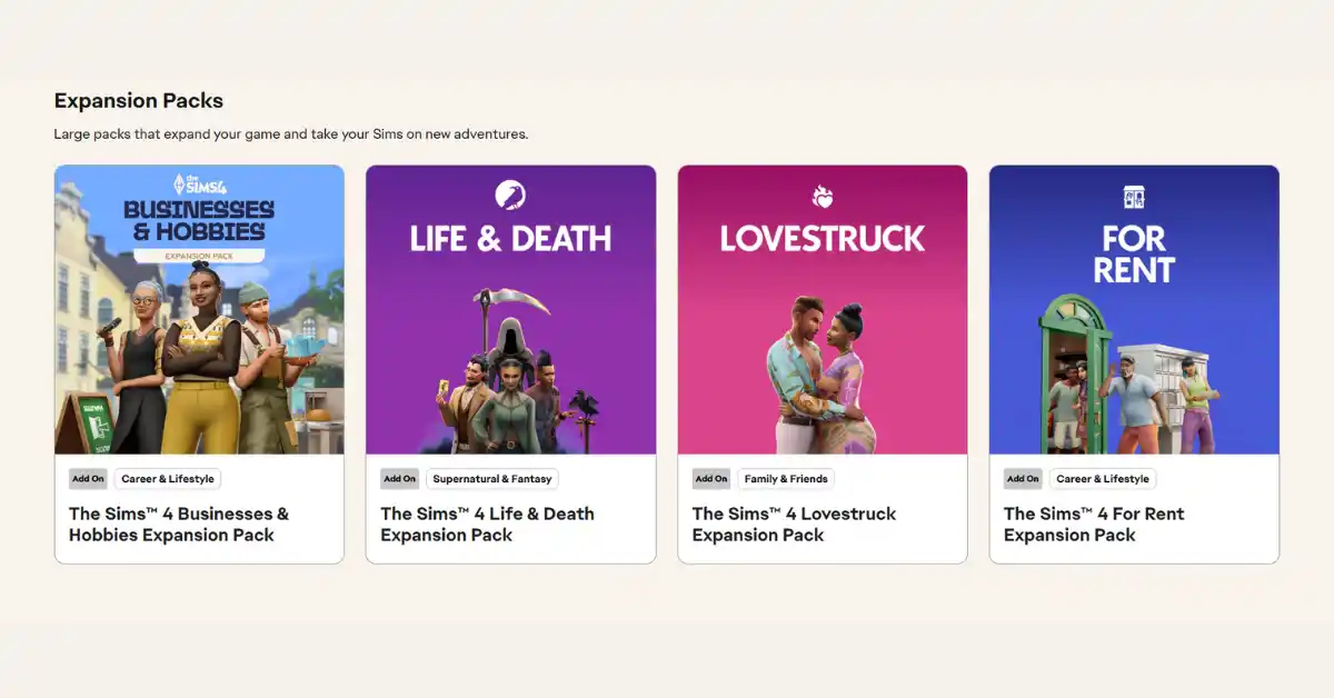 Sims 4 uitbreidingen halve prijs - Bouw je droomleven