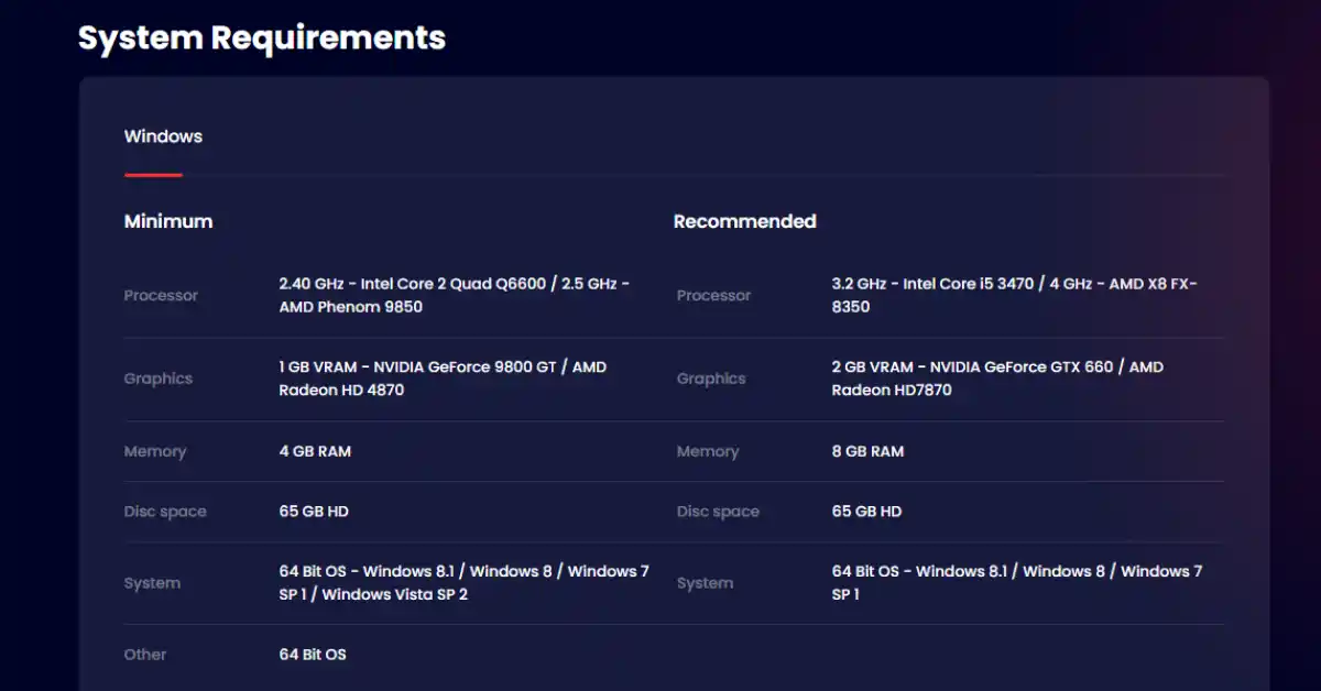 Controleer de systeemvereisten op de winkelpagina