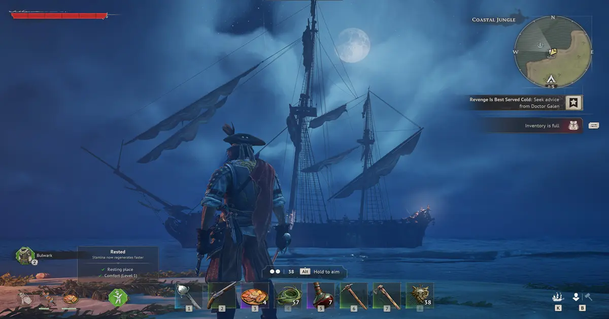 Windrose PC-gameplay toont aanpassing van piratenschepen en tactische zeeslagen in een open wereld.