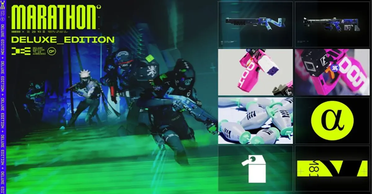 Gameplay screenshot van Marathon of een collage van de Game Pass-titels van maart