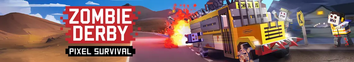 STOP DE ZOMBIE-APOCALYPS IN MINECRAFT-STIJL IN ZOMBIE DERBY PIXEL SURVIVAL