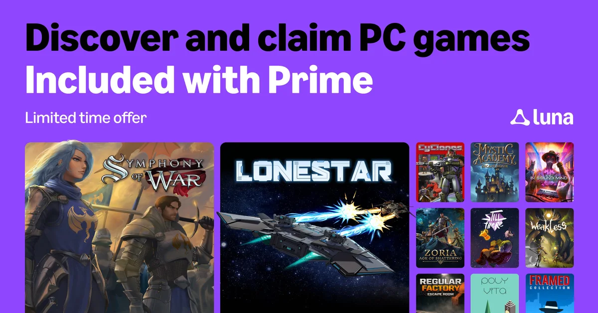 Prime Free PC Games for July 2026