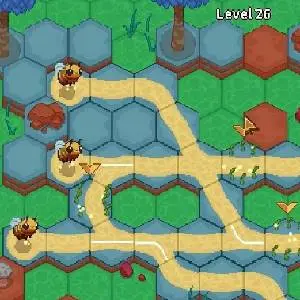 Bee Flowers: Royal Garden - Hexagonale puzzel
