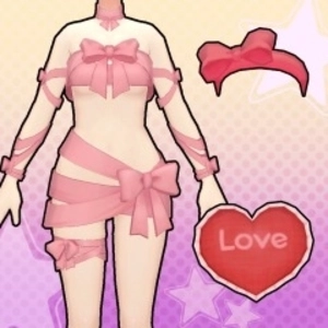 Gal*Gun Double Peace Sexy Ribbons Costume Set