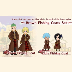 WorldNeverland Elnea Kingdom Brown Fishing Coats Set