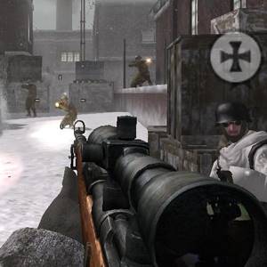 Call of Duty 2 - De speler die een geschroefde K98K vasthoudt