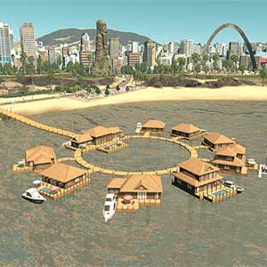 Cities Skylines Hotels & Retreats Drijvende Huizen