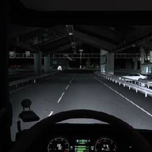 Euro Truck Simulator 2 West Balkans - Nacht Dashboard