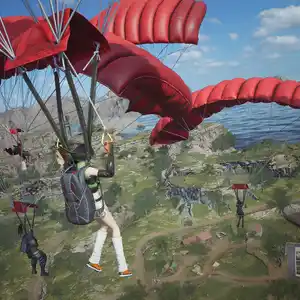 Final Fantasy VII: Revelation - Parachutespringen