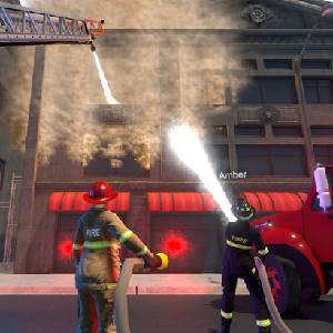 Flashing Lights Police Fire EMS - Gebouw In Brand