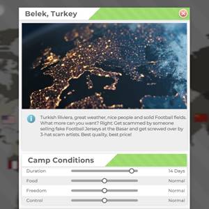 GOAL! The Club Manager - Kampconditie