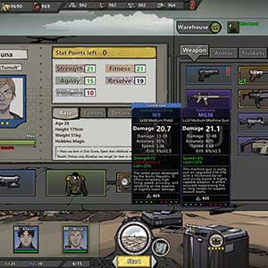 Home Behind 2 - Karakterstats en inventaris