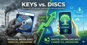 Keys vs fysieke discs: hoeveel CO2 bespaar je echt in 2026?