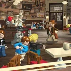 LEGO Indiana Jones 2: The Adventure Continues - Arnie’s Diner-scène in Het Koninkrijk van de Kristallen Schedel