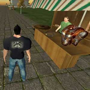 Praten met de eigenaar van de zwaarden