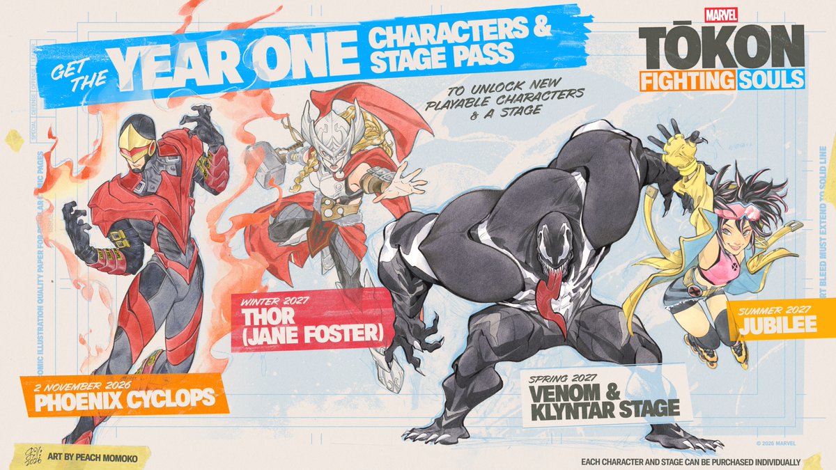 Marvel Tokon Year 1 pass voegt vier nieuwe vechters en poses toe aan de basisgame