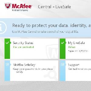 McAfee LiveSafe Tab Centraal