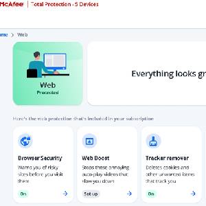 McAfee LiveSafe Web Bescherming Aan