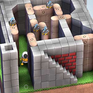 struikelt rond het niveau