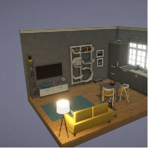 Moving Through Life - Woonkamer/Eetkamer-Keukenkamer