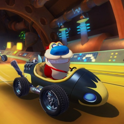 Nickelodeon Kart Racers 3 Slime Speedway - Arnold Shortman, Ren en Stimpy